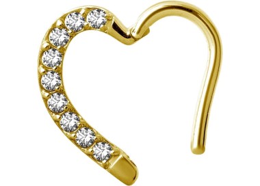 GD 316 JEWELLED HINGED HEART RING LEFT