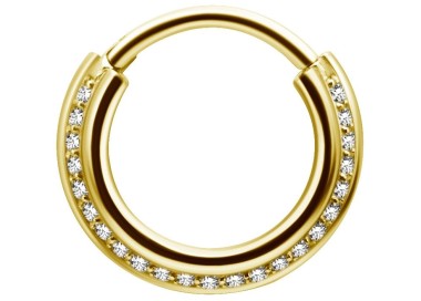 GD 316 TRIPLE SLANTED HINGED RING SET W. ZIRCONIA