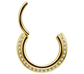 GD 316 TRIPLE SLANTED HINGED RING SET W. ZIRCONIA