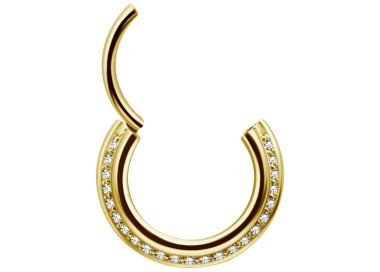 GD 316 TRIPLE SLANTED HINGED RING SET W. ZIRCONIA