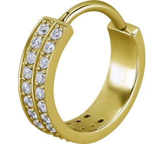 GD 316 HINGED RING (DOUBLE ROW) SET W. ZIRCONIA