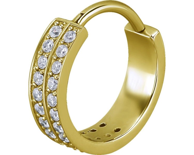 GD 316 HINGED RING (DOUBLE ROW) SET W. ZIRCONIA GD 316 HINGED RING (DOUBLE ROW) SET W. ZIRCONIA