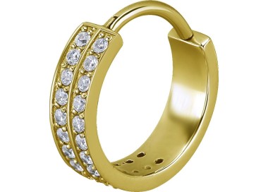 GD 316 HINGED RING (DOUBLE ROW) SET W. ZIRCONIA