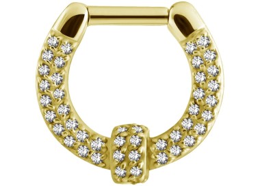 GD 316 SEPTUM CLICKERS SWAROVSKI PAVE SETTING