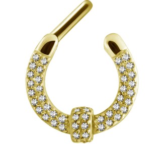 GD 316 SEPTUM CLICKERS SWAROVSKI PAVE SETTING
