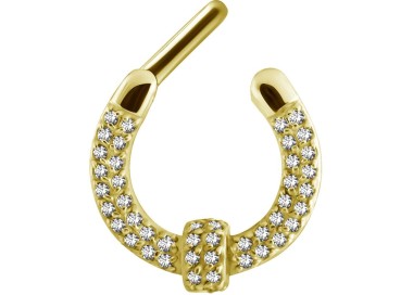 GD 316 SEPTUM CLICKERS SWAROVSKI PAVE SETTING