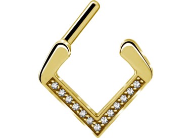 GD 316 V SHAPE SEPTUM CLICKER WITH ZIRCONIA 1,2x8mm WH