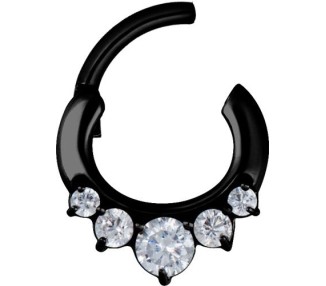BK 316 JEWELLED CURVED BAR SEPTUM CLICKERS mod 12