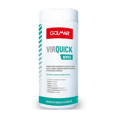 GOLMAR VirQuick Wipes Salviette Disinfettanti Senza Alcol - 100 pz