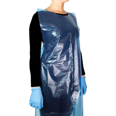 Grembiuli Monouso Blu in Polietilene 72 x 117 cm - 100 pz