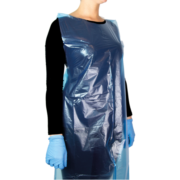 Grembiuli Monouso Blu in Polietilene 72 x 117 cm - 100 pz