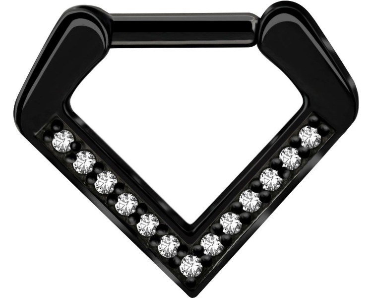 BK 316 V SHAPE SEPTUM CLICKER WITH ZIRCONIA 1,2x8mm WH BK 316 V SHAPE SEPTUM CLICKER WITH ZIRCONIA 1,2x8mm WH