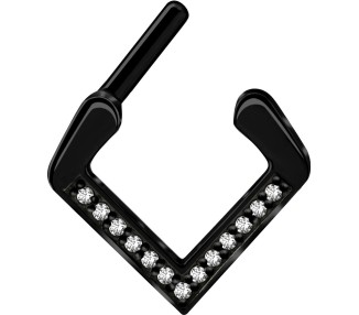 BK 316 V SHAPE SEPTUM CLICKER WITH ZIRCONIA 1,2x8mm WH