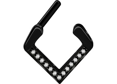 BK 316 V SHAPE SEPTUM CLICKER WITH ZIRCONIA 1,2x8mm WH