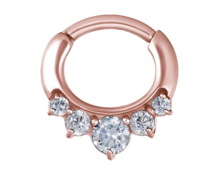 RG 316 JEWELLED CURVED BAR SEPTUM CLICKERS mod 12 RG 316 JEWELLED CURVED BAR SEPTUM CLICKERS mod 12