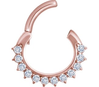 RG 316 JEWELLED CURVED BAR SEPTUM CLICKERS mod. 13