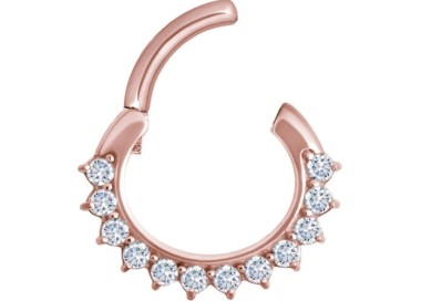 RG 316 JEWELLED CURVED BAR SEPTUM CLICKERS mod. 13