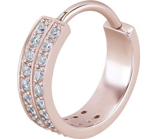 RG 316 HINGED RING (DOUBLE ROW) SET W. ZIRCONIA
