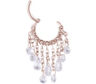RG 316 HINGED RING WITH PEAR SHAPE AND ROUND STONE DANGLES 1,2x8mm WH