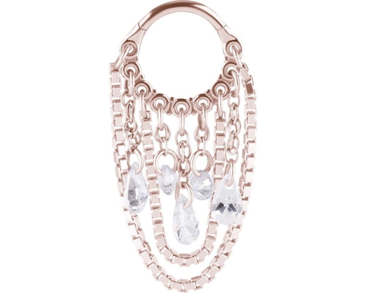 RG 316 HINGED RING WITH PEAR SHAPE AND ROUND STONE DANGLES 1,2x8mm WH RG 316 HINGED RING WITH PEAR SHAPE AND ROUND STONE DANGLES 1,2x8mm WH