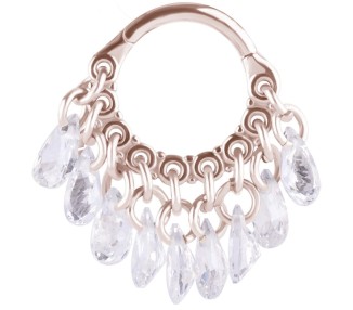 RG 316 HINGED RING WITH PEAR SHAPE STONE DANGLES 1,2x8mm WH