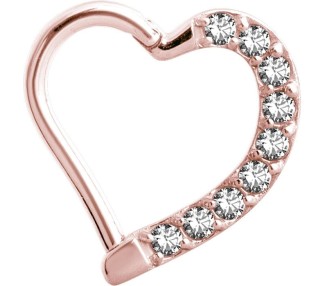 RG 316 JEWELLED HINGED HEART RING LEFT
