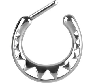 SS 316 SEPTUM CLICKERS AFRICAN PATTERN MODELLO 1