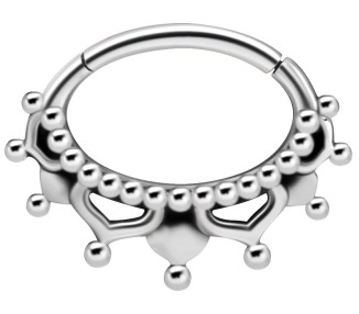 SS 316 HINGED SEPTUM & DAITH CLICKERS 1,2x6mm mod.8