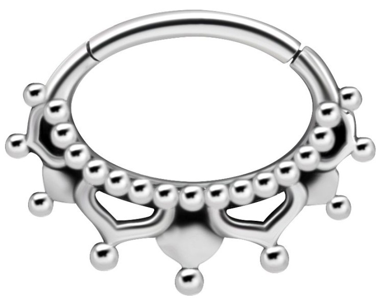 SS 316 HINGED SEPTUM & DAITH CLICKERS 1,2x6mm mod.8 SS 316 HINGED SEPTUM & DAITH CLICKERS 1,2x6mm mod.8
