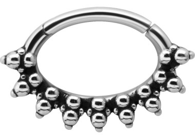 SS 316 HINGED SEPTUM & DAITH CLICKERS 1,2x6mm mod.11