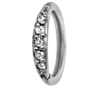 SS 316 HINGED RING SET with Jewels