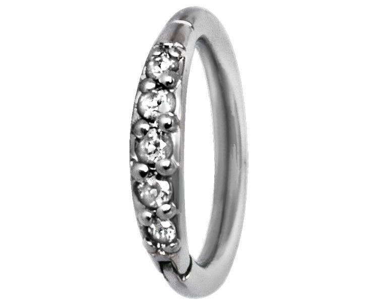 SS 316 HINGED RING SET with Jewels SS 316 HINGED RING SET with Jewels