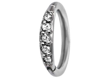 SS 316 HINGED RING SET with Jewels