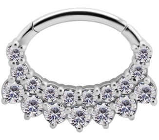 SS 316 HINGED SEPTUM/DAITH CLICKER 1,2x6mm WH mod. 12