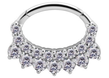 SS 316 HINGED SEPTUM/DAITH CLICKER 1,2x6mm WH mod. 12