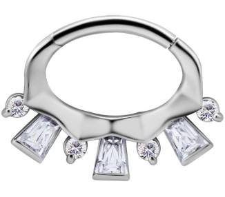 SS 316 HINGED SEPTUM/DAITH CLICKER 1,2x6mm WH mod. 11