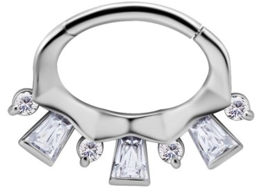 SS 316 HINGED SEPTUM/DAITH CLICKER 1,2x6mm WH mod. 11