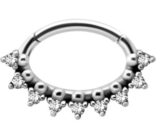 SS 316 HINGED SEPTUM/DAITH CLICKER 1,2x6mm WH mod. 08