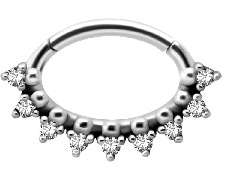 SS 316 HINGED SEPTUM/DAITH CLICKER 1,2x6mm WH mod. 08 SS 316 HINGED SEPTUM/DAITH CLICKER 1,2x6mm WH mod. 08