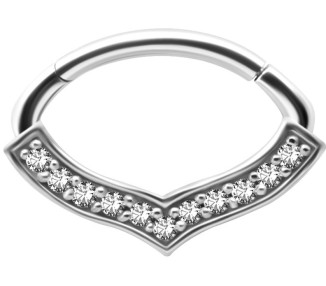SS 316 HINGED SEPTUM/DAITH CLICKER 1,2x6mm WH mod. 07