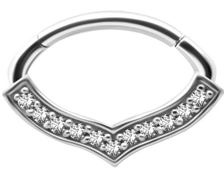 SS 316 HINGED SEPTUM/DAITH CLICKER 1,2x6mm WH mod. 07 SS 316 HINGED SEPTUM/DAITH CLICKER 1,2x6mm WH mod. 07