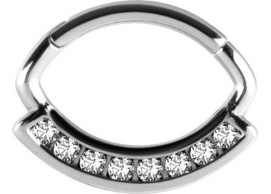SS 316 HINGED SEPTUM/DAITH CLICKER 1,2x6mm WH mod. 01