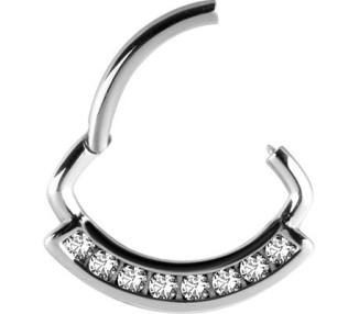 SS 316 HINGED SEPTUM/DAITH CLICKER 1,2x6mm WH mod. 01