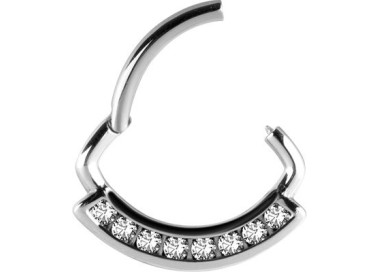 SS 316 HINGED SEPTUM/DAITH CLICKER 1,2x6mm WH mod. 01