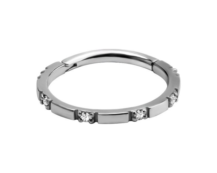 SS 316 HINGED RING SET with Jewels SS 316 HINGED RING SET with Jewels