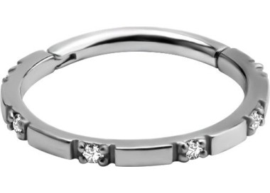 SS 316 HINGED RING SET with Jewels