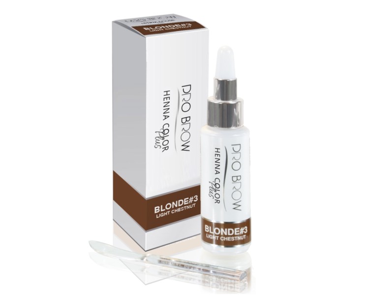 LIGHT CHESTNUT - Henna Color Plus PRO BROW BLONDE-3 - 10 gr. pro brow LIGHT CHESTNUT - Henna Color Plus PRO BROW BLONDE-3 - 10 gr. pro brow