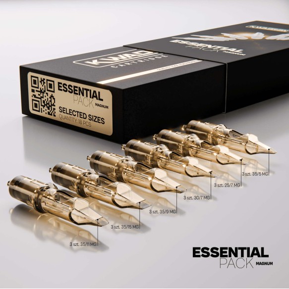 Kwadron Cartridge System Magnum Essential Pack - Cartucce Aghi Tattoo - 18 pz