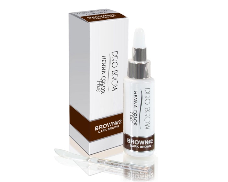 DARK BROWN - Henna Color Plus PRO BROW BROWN-2 - 10 gr. pro brow DARK BROWN - Henna Color Plus PRO BROW BROWN-2 - 10 gr. pro brow