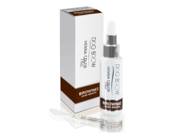 DARK BROWN - Henna Color Plus PRO BROW BROWN-2 - 10 gr. pro brow
